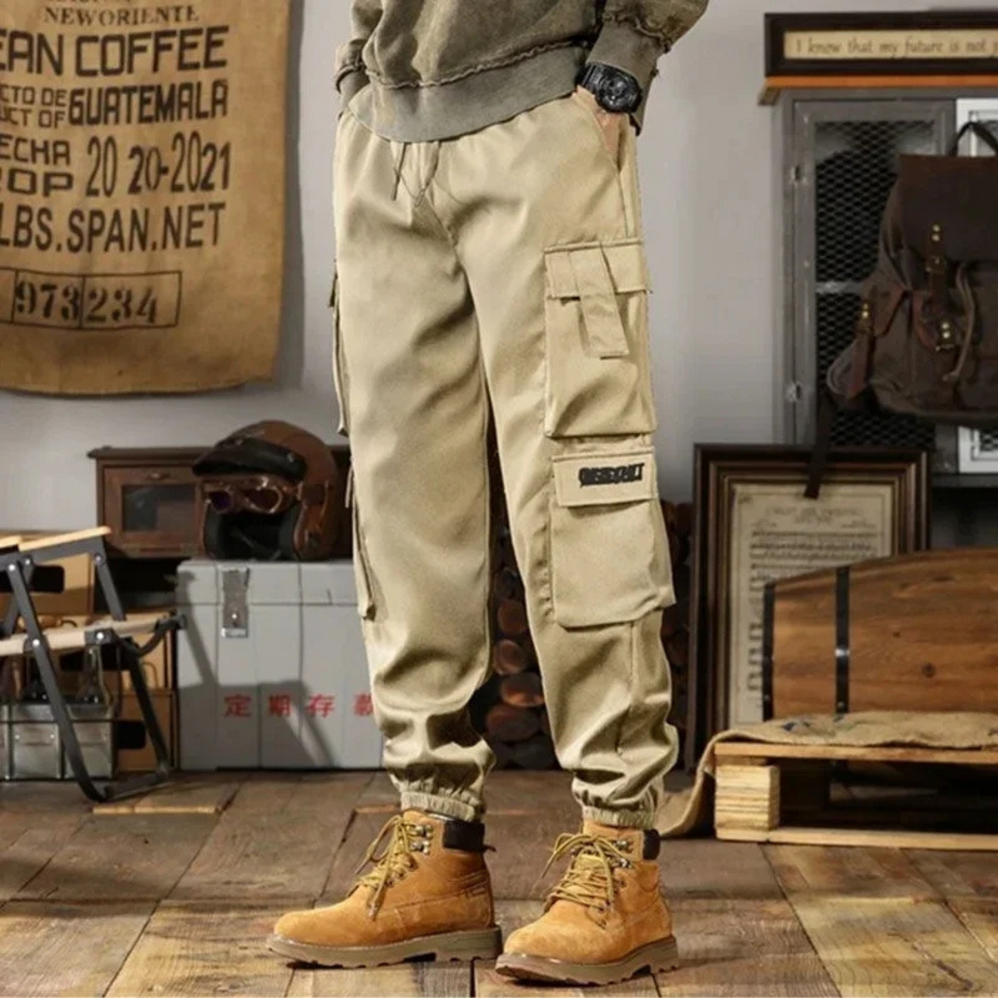 Men's Multi-Pocket Cargo Pants with Drawstring Waist | Perfect for Casual Days