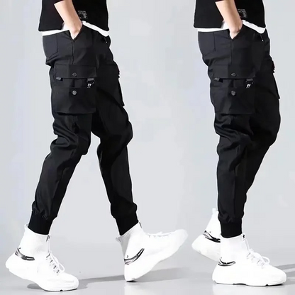 Men's Stylish Jogging Pants with Side Pockets and Elastic Cuffs | Perfect for Casual Days