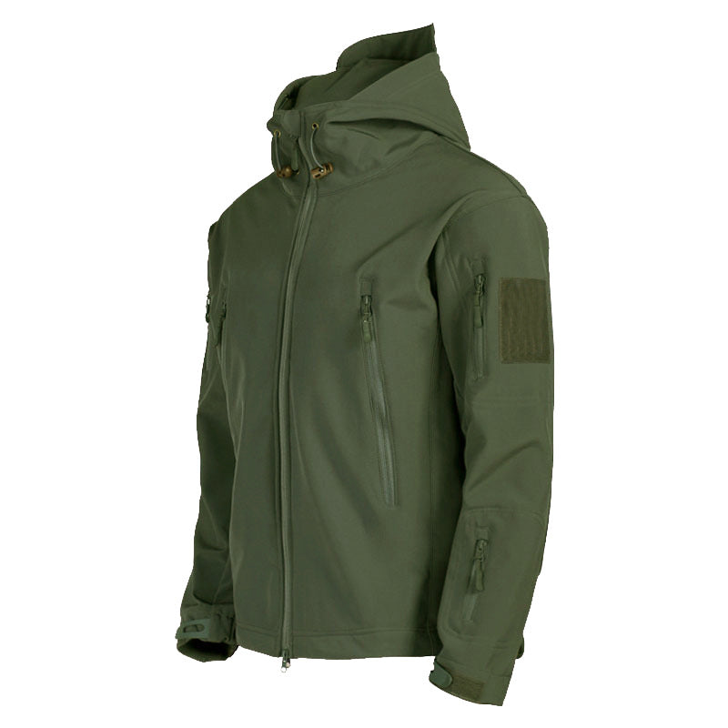 Outdoor Jacket Windproof Waterproof Tactical Hooded with Secure Zip Pockets for Outdoor Activities for Men | Perfect for Outdoor Activities