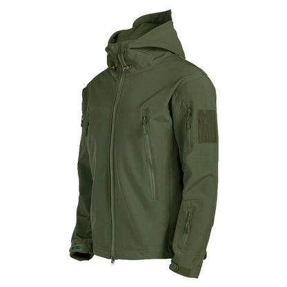 Outdoor Jacket Windproof Waterproof Tactical Hooded with Secure Zip Pockets for Outdoor Activities for Men | Perfect for Outdoor Activities