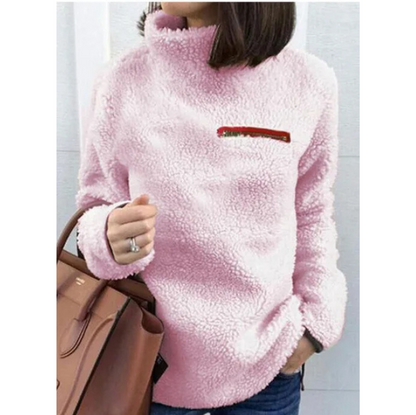 Women's Casual Turtleneck Jumper with Zipper | Ideal for Winter