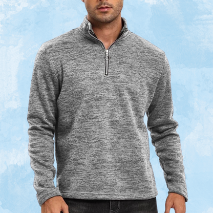 Men's Cozy Half-zip High-neck Jumper | Ideal for Winter