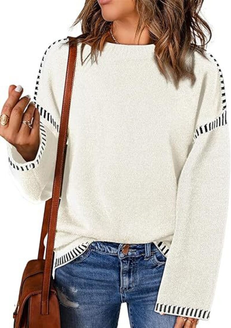 Women's Color Block Cable Knit Jumper | Ideal for winter