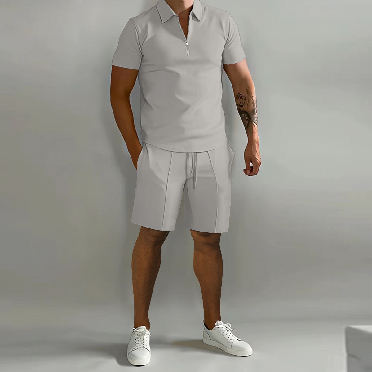 Evan - Polo Shirt and Shorts Set - Casual - Casual Couture - Everyday Wear