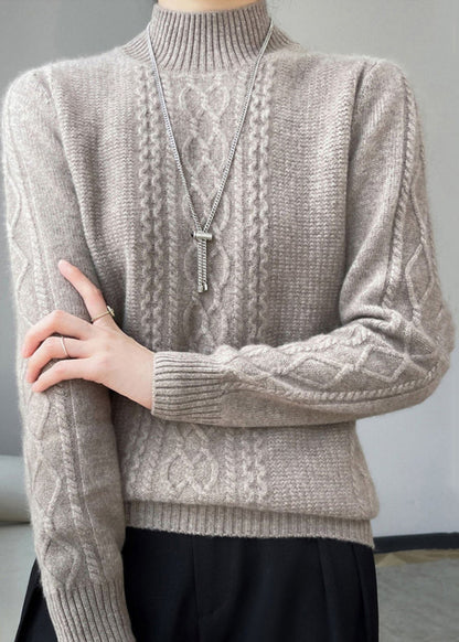 Women's Cozy High Collar Cable Knit Jumper | Ideal for Winter
