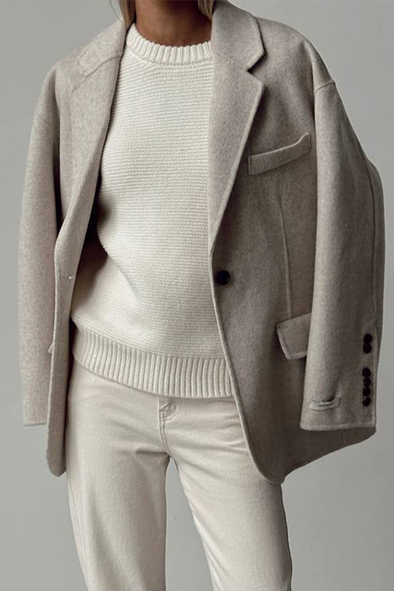 Women's Fashionable Plain White Cashmere Jumper | Ideal for winter