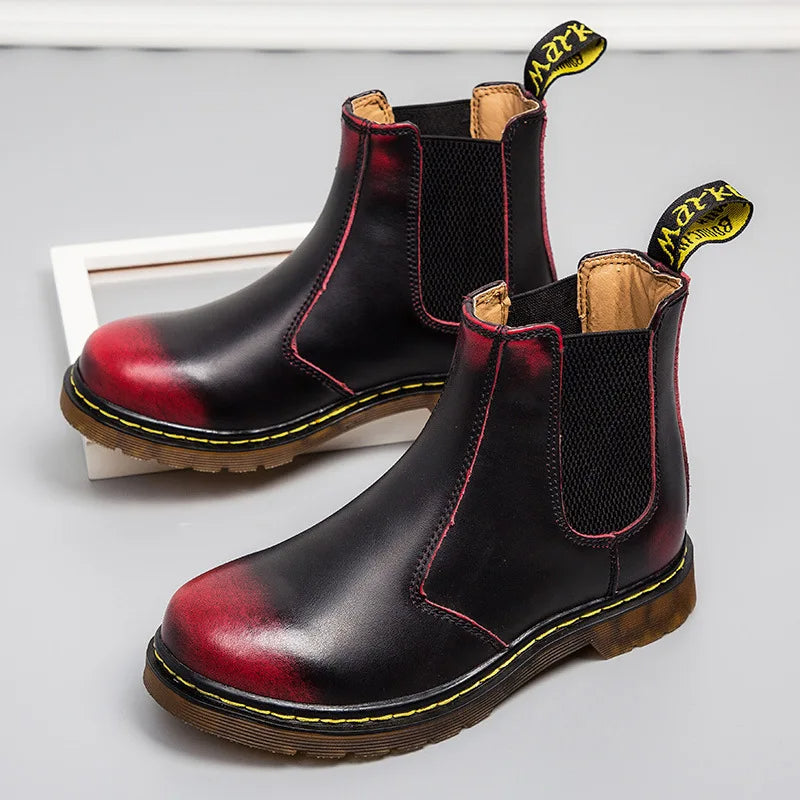 Women's Elegant Leather Boots with Lace-Up Design
