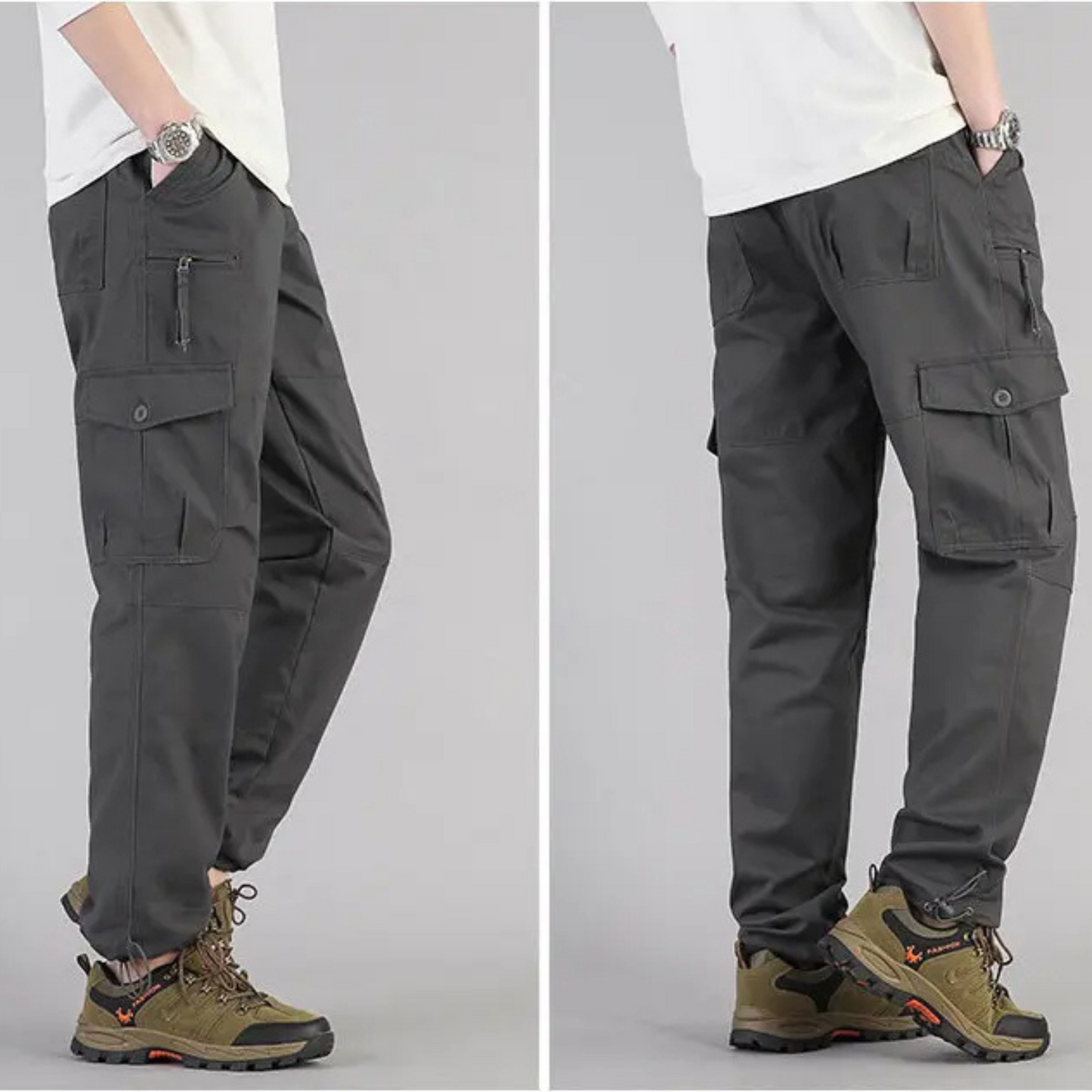 Men's Plus Size Tactical Cargo Pants with Stretch Waist | Perfect for Outdoor Activities