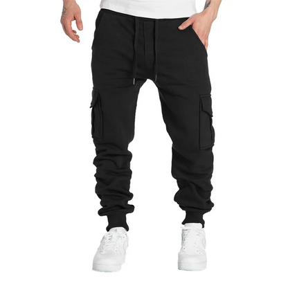 Men's Loose Cotton Cargo Pants with Drawstring Waist | Perfect for Casual Days