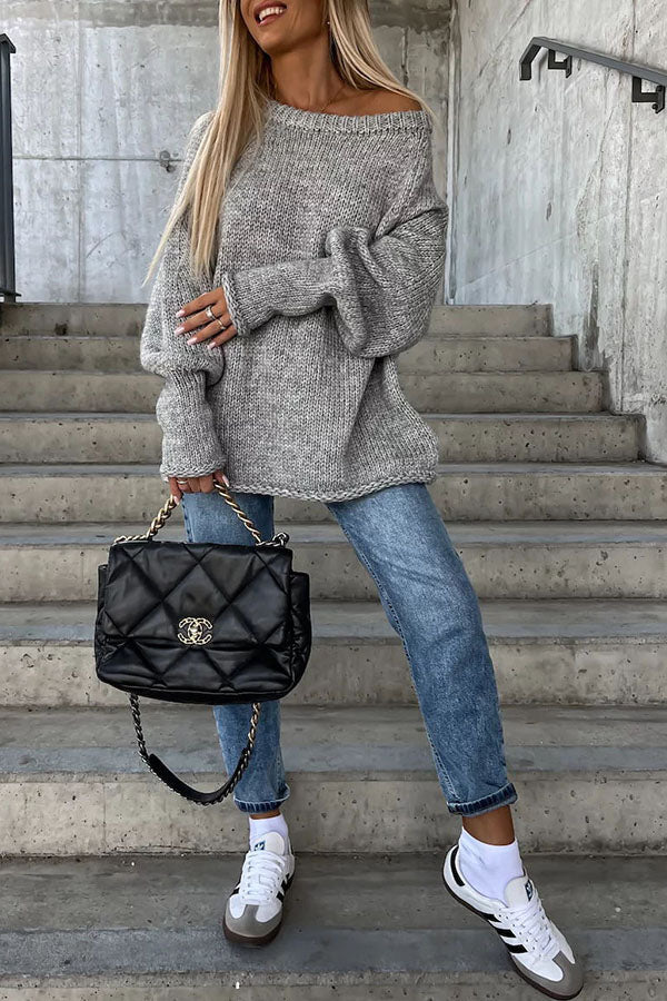 Women's Loose Wide Neck Cashmere Jumper | Ideal for Winter
