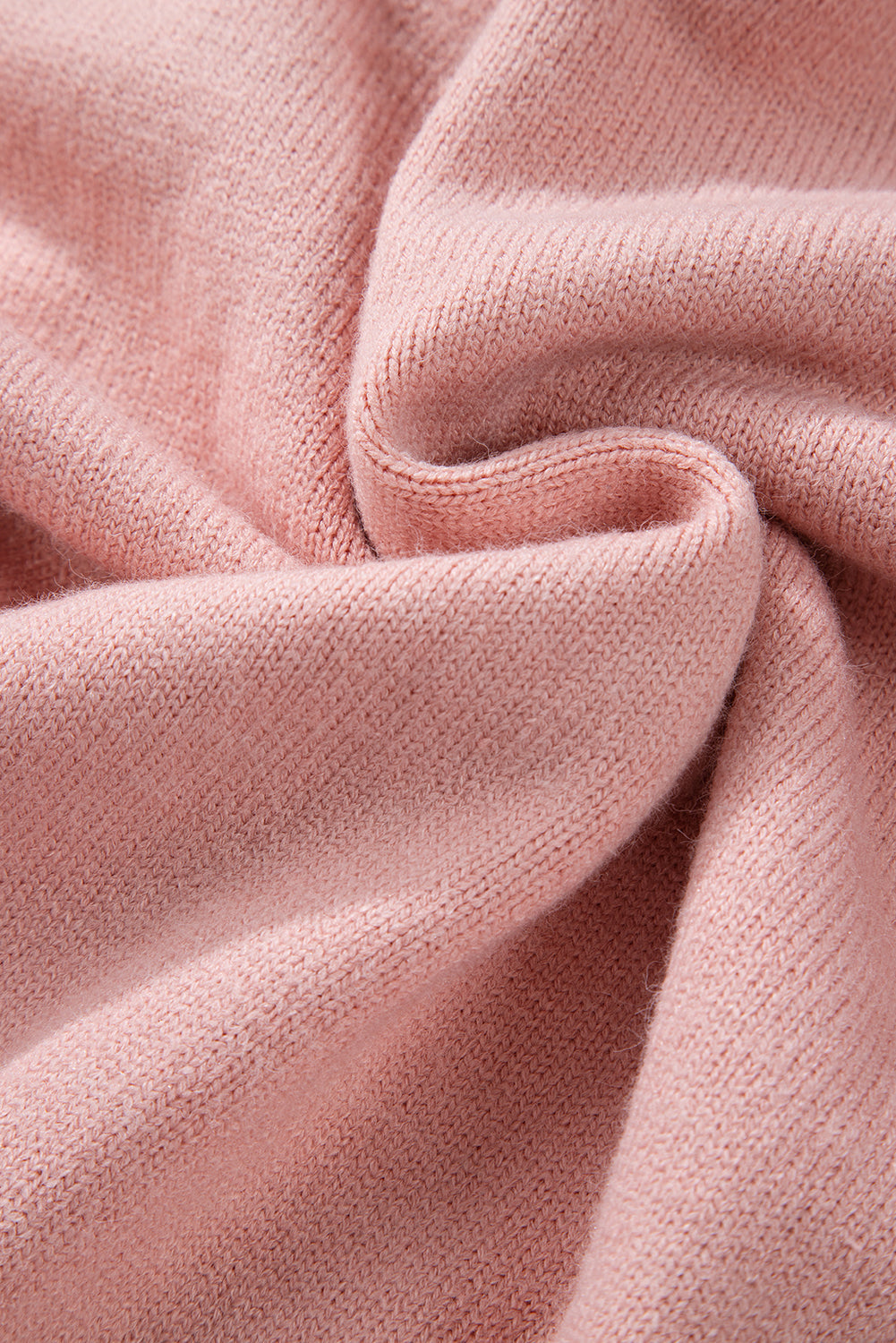 Women's Refined Textured Pink Cashmere Knit Button-Up Cardigan with Pearls| Ideal for Winter