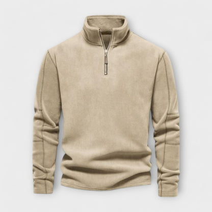 Men's Comfortable Cashmere Quarter Zip Jumper in Solid Colour | Ideal for Winter