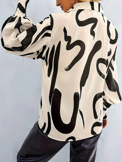 Women's Elegant High-Quality Blouse with Pleated Sleeves