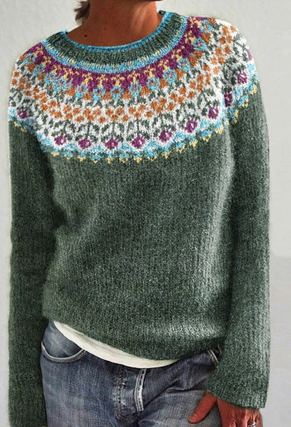 Brooke - Green Vintage Sweater - For Women | Classic Style