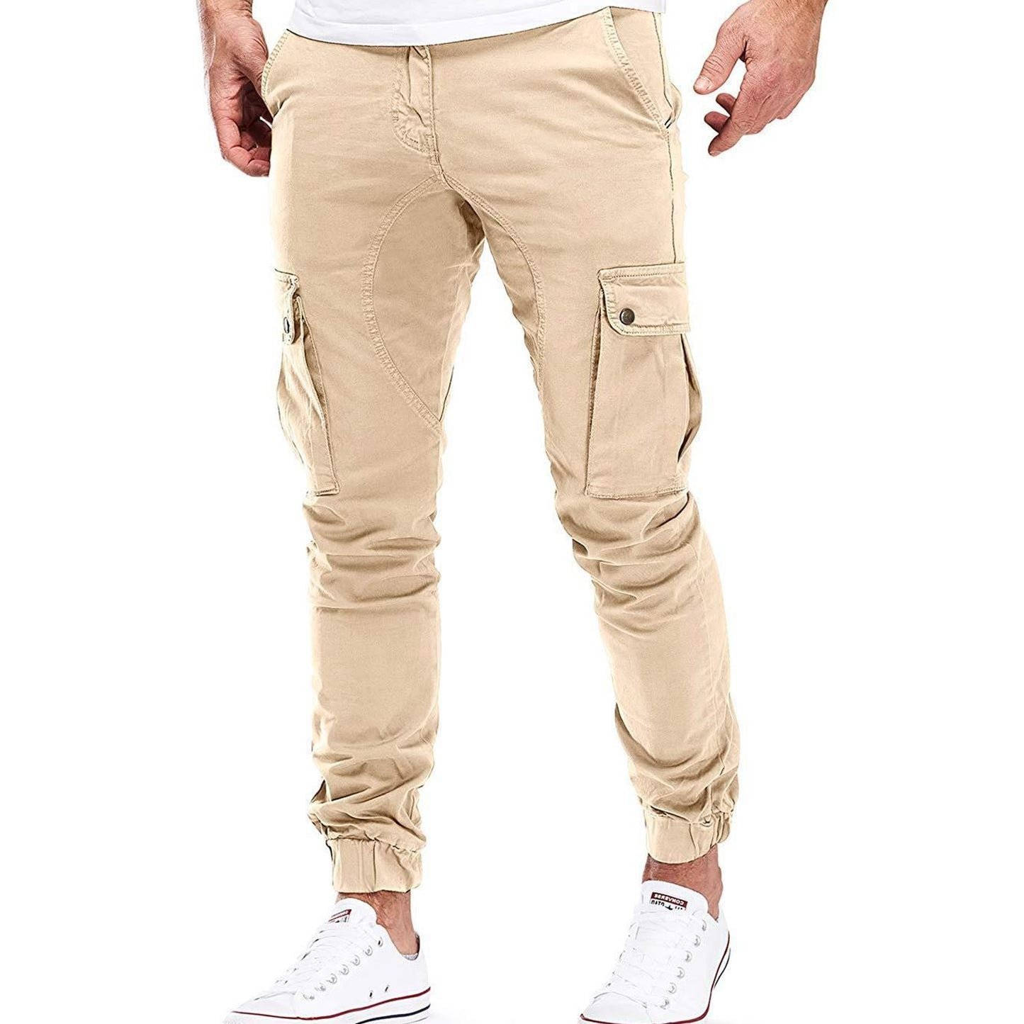 Men's Comfortable Breathable Cargo Trousers with Functional Pockets