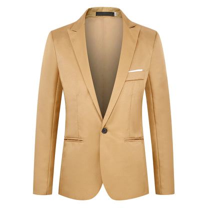 Men's Casual Slim Fit One Button Blazer | Ideal for All Seasons