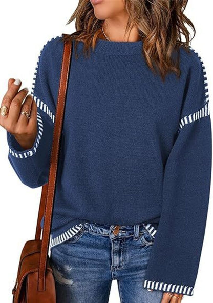 Women's Color Block Cable Knit Jumper | Ideal for winter