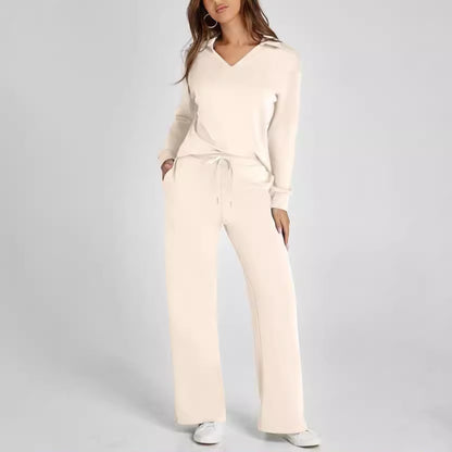 Chanel - Women's Elegant Cropped Long Sleeve Trouser Co-Ord Set with Wide Leg Pants | Ideal for Spring/Summer