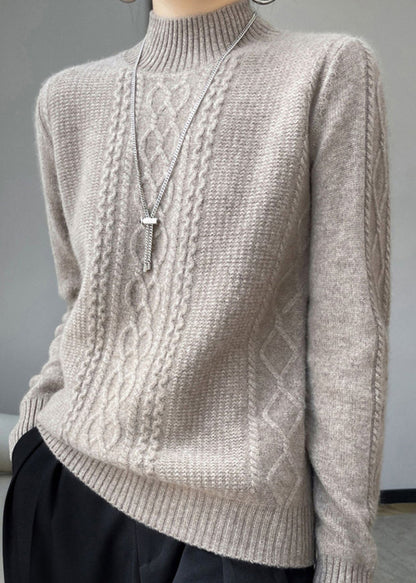 Women's Cozy High Collar Cable Knit Jumper | Ideal for Winter