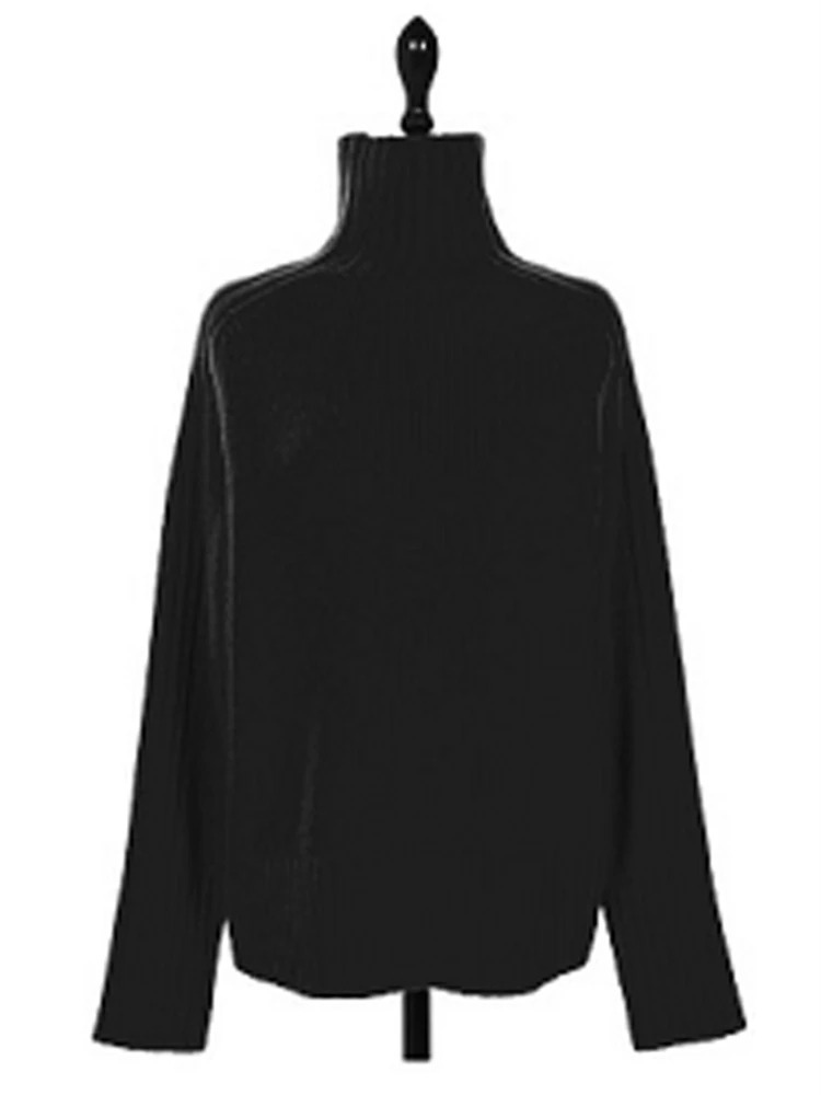 Women's Luxurious Oversized Ribbed Design Turtleneck Jumper | Ideal for Winter