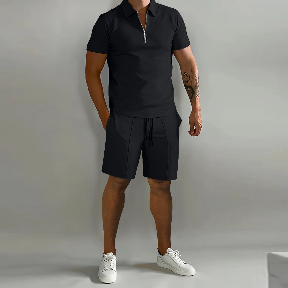 Evan - Polo Shirt and Shorts Set - Casual - Casual Couture - Everyday Wear