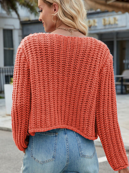 Women's Cozy Knitted Cardigan with Pockets and Buttons | Ideal for Winter