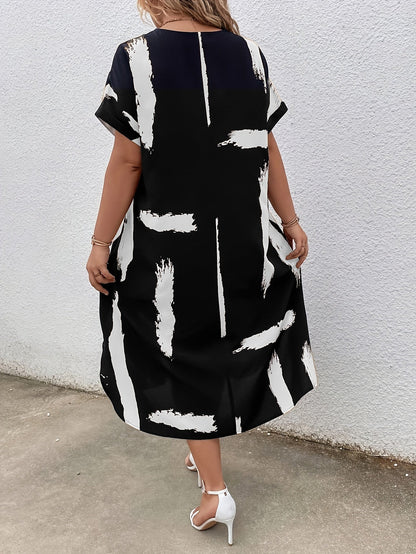 Women's Elegant Plus Size Dress with Flattering Silhouette