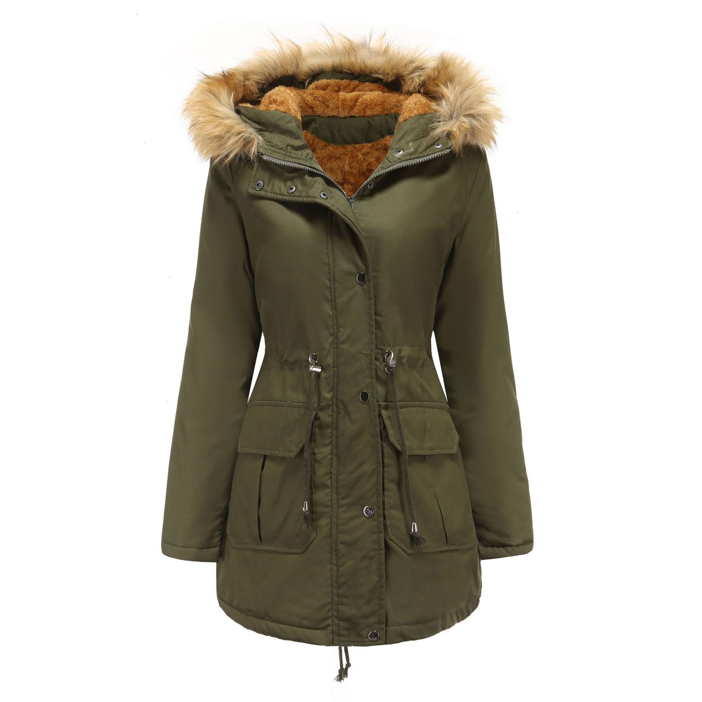 Winter Jacket With Fleece And Vegan Fur Capuchon Casual Parka For Women | Ideal for Winter