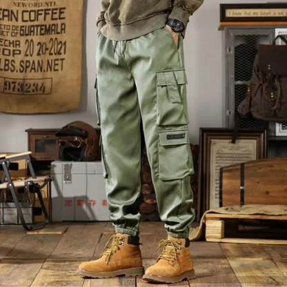 Men's Multi-Pocket Cargo Pants with Drawstring Waist | Perfect for Casual Days