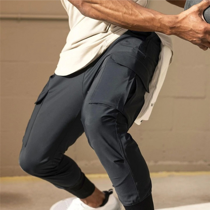 Men's Modern Jogger Cargo Pants with Large Pockets | Perfect for Outdoor Activities