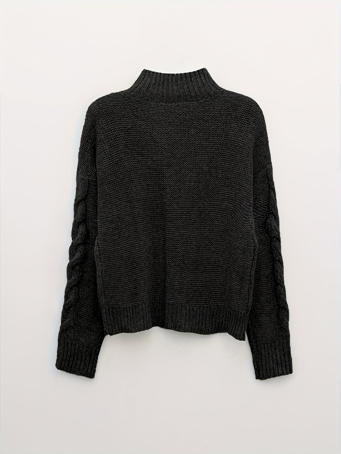 Women's Elegant Twist Pattern Turtleneck Jumper | Ideal for Winter