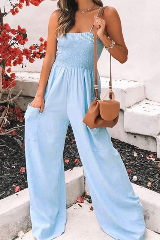 Women's Casual Sleeveless Summer Jumpsuit with Pockets | Ideal for Summer