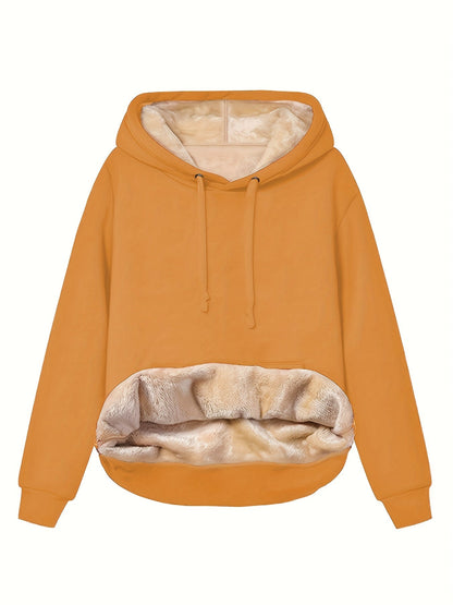 Women's Casual Fleece-Lined Hoodie | Ideal for Autumn/Winter