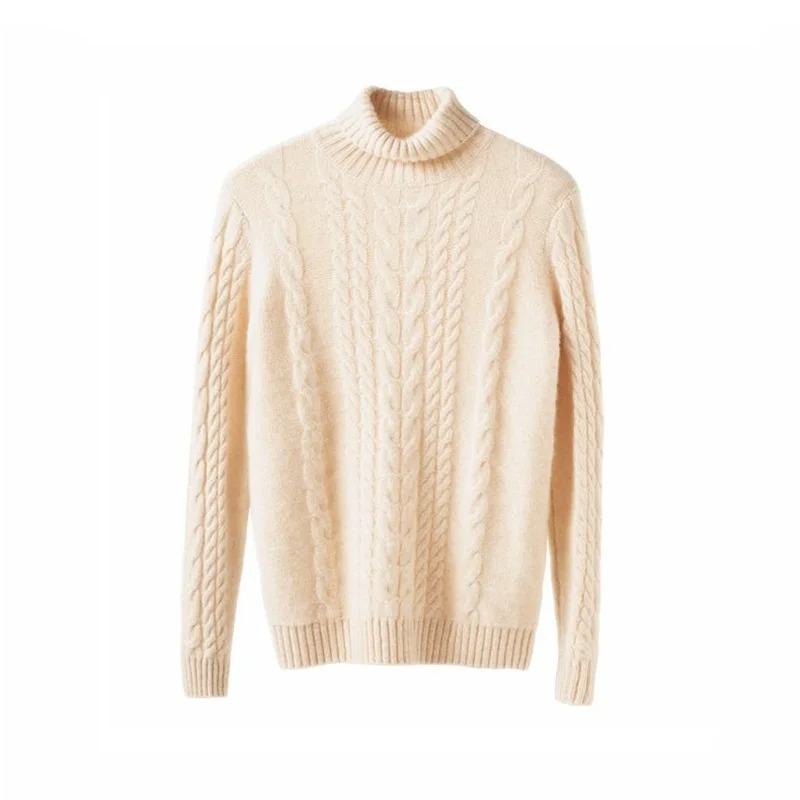 Women's Warm Knitted Cord-Point Cashmere Jumper for Women | Ideal for Winter