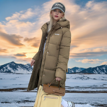 Women's Stylish Black Parka Winter Coat with Hood and Padding | Ideal for Autumn/Winter