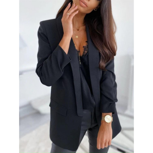 Women's Trendy Fitted Blazer with Buttons and Pockets | Perfect for Casual Days