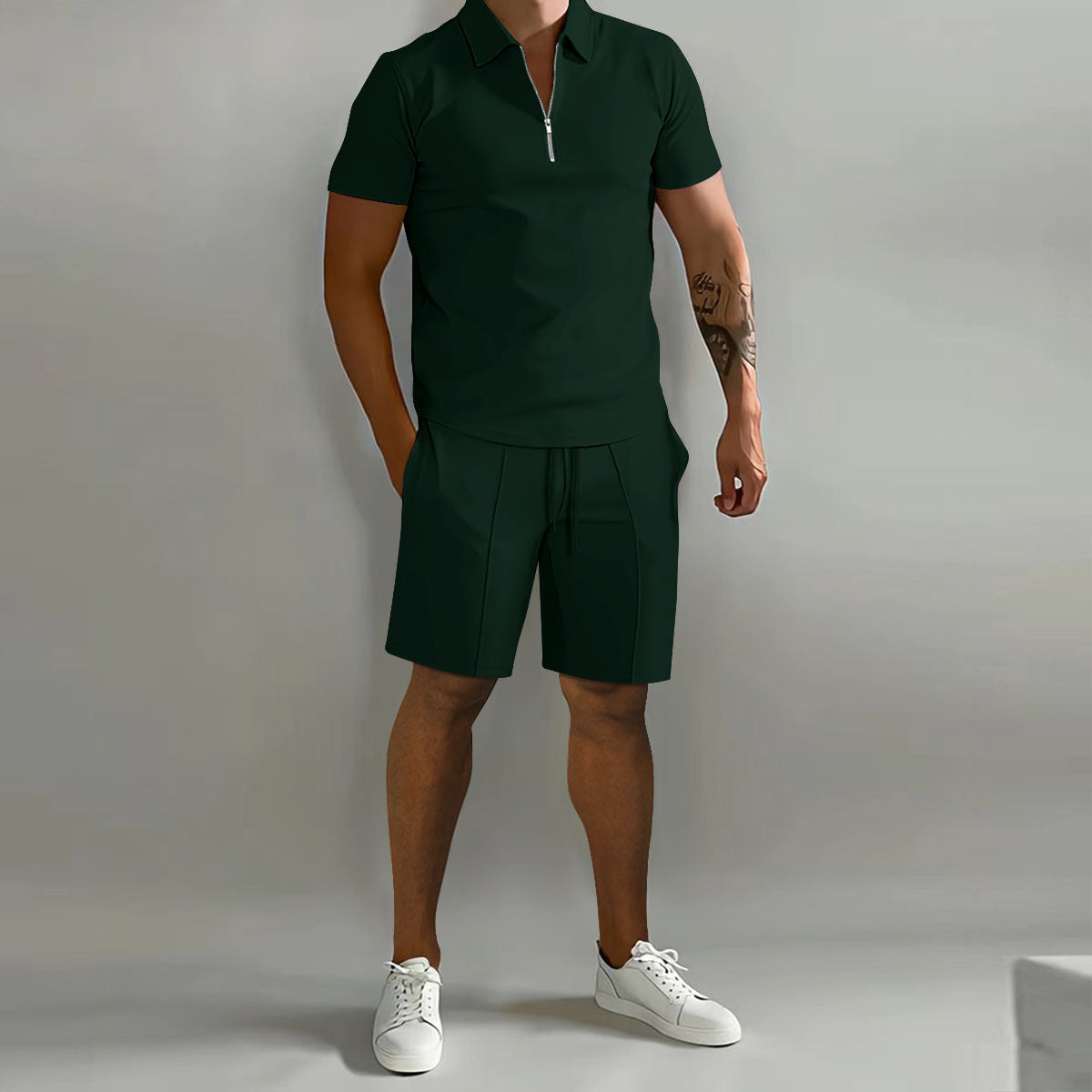 Evan - Polo Shirt and Shorts Set - Casual - Casual Couture - Everyday Wear