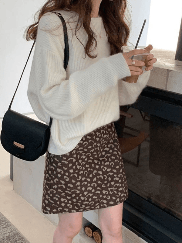 Women's Casual Wide Neck Knit Jumper | Ideal for winter