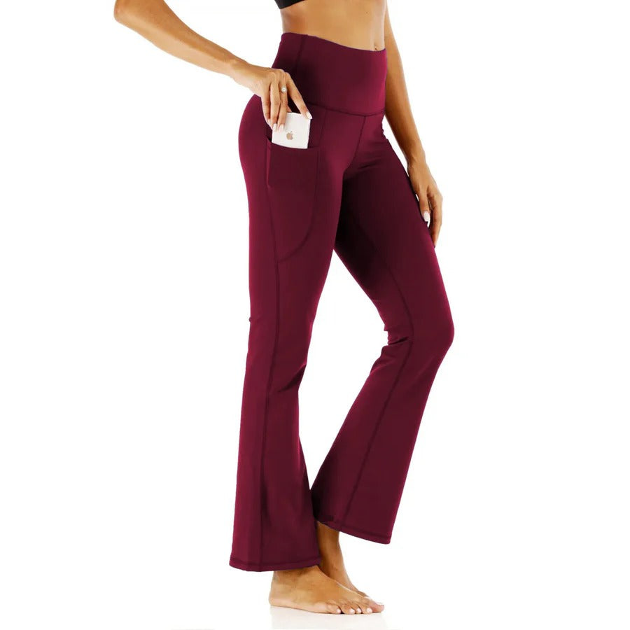 Women's Soft Stretch High-Waisted Flared Pants | Ideal for All Seasons