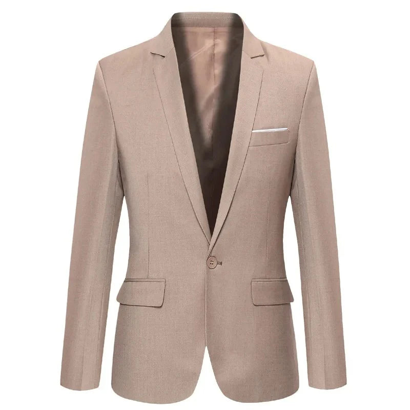 Men's Stylish Slim Fit One Button Blazer | Ideal for All Seasons