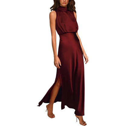 Women's Elegant Silk Maxi Dress