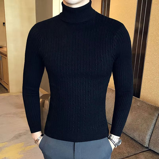 Men's Long Sleeve Turtleneck Jumper