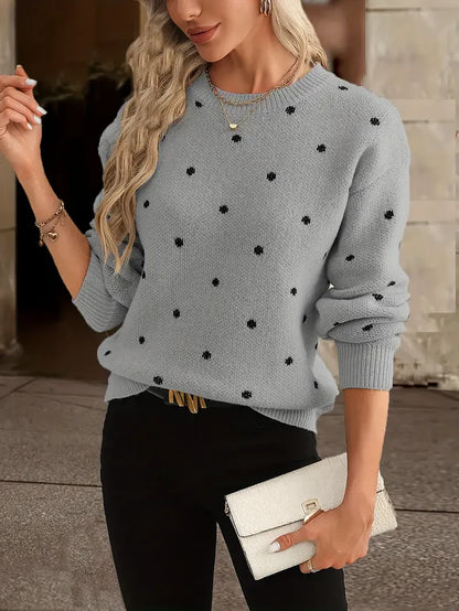 Women's Casual Cosy Long Sleeve Knit Jumper | Ideal for Autumn/Winter