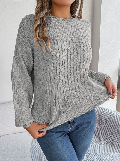Women's Stylish Jumper with Voluminous Braids | Ideal for Winter