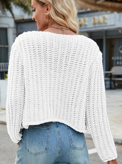 Women's Cozy Knitted Cardigan with Pockets and Buttons | Ideal for Winter