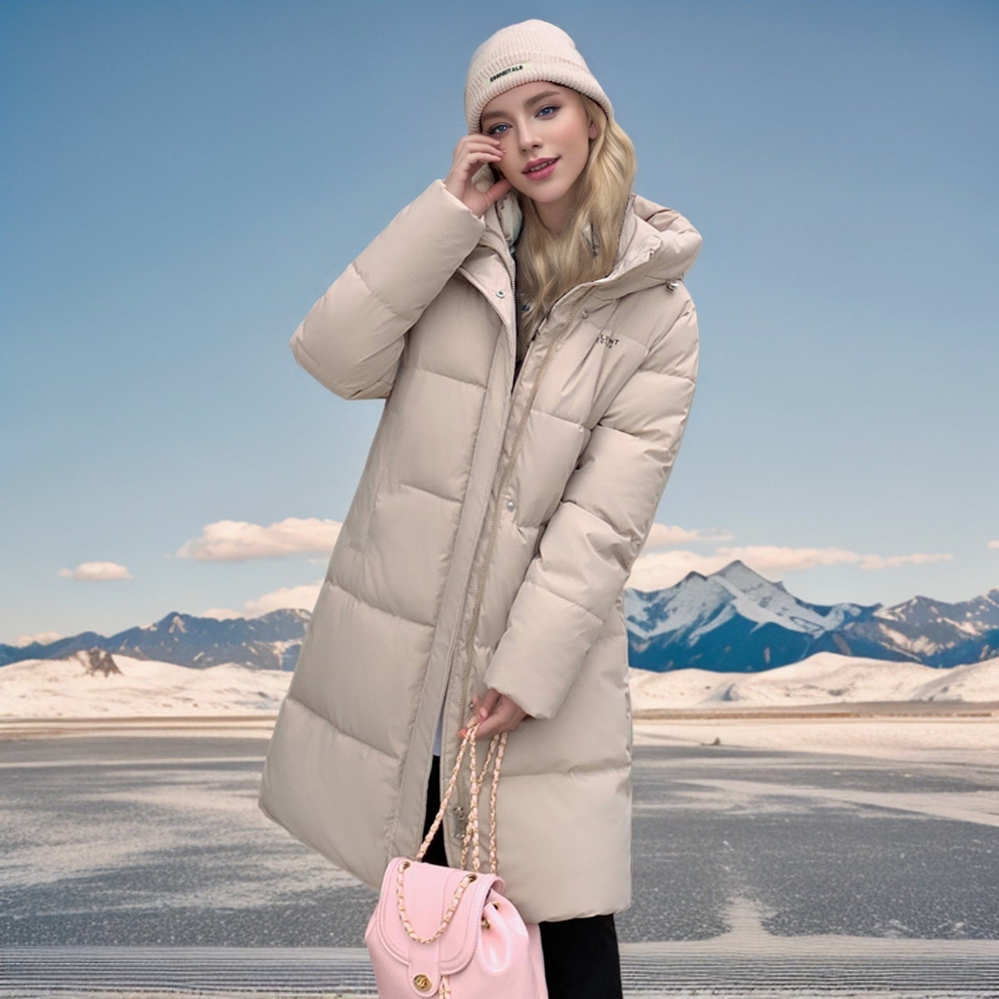 Women's Stylish Black Parka Winter Coat with Hood and Padding | Ideal for Autumn/Winter