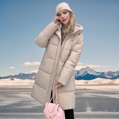 Women's Stylish Black Parka Winter Coat with Hood and Padding | Ideal for Autumn/Winter