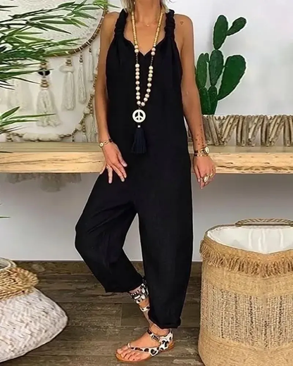 Women's Backless Summer Jumpsuit | Ideal for Summer