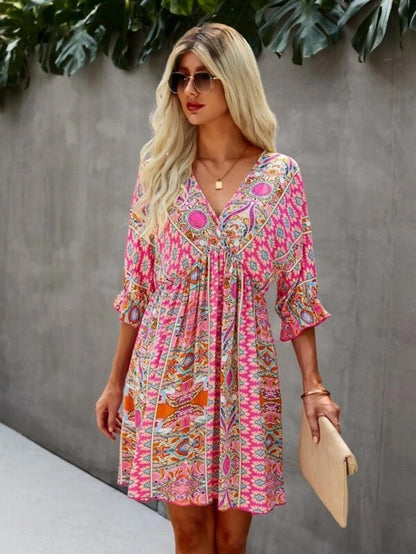 Women's Summer Elegant Off-Shoulder Boho Midi Dress | Ideal for Summer