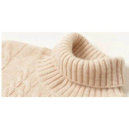 Women's Warm Knitted Cord-Point Cashmere Jumper for Women | Ideal for Winter